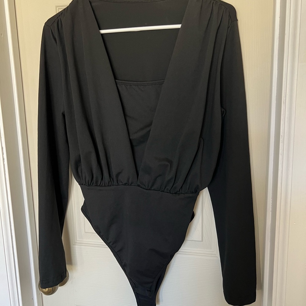 Black Long Sleeve Bodysuit SHEIN size L